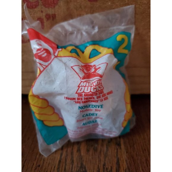 Vtg NEW Happy Meal Toy McDonalds DISNEY MIGHTY DUCKS #2 NOSEDIVE 1996 - Picture 1 of 4